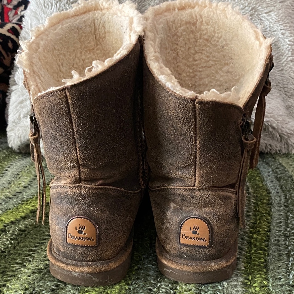 BearPaw Tan Shearling Boots